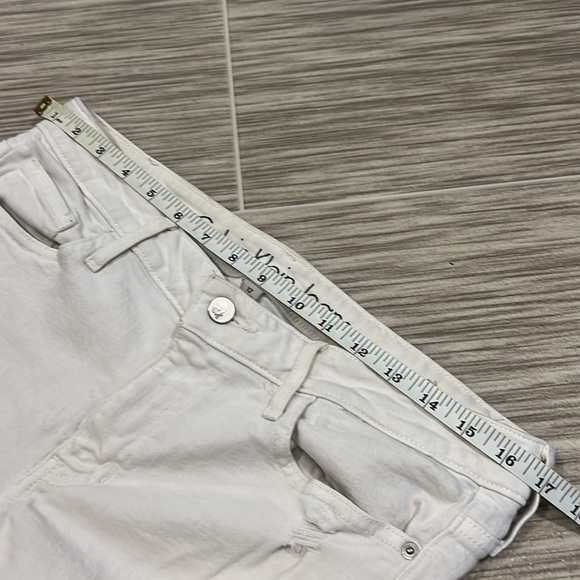 Calvin Klein White Ripped Capris/Cropped Jeans - 12 - Picture 7 of 7